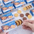 6pcs/set Eraser cute cartoon biscuit shape creative learning stationery children primary school supplies prizes school gift. 