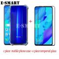 For VIVO Y02A Case Transparent Air Cushion Shockproof Silicone Clear + VIVOY02A Tempered Glass Screen Protector Film.
