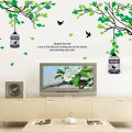 Tree branch bird nest removable romantic wall sticker tv head sofa Decoration. 