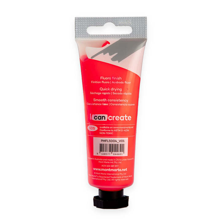 Mont%20Marte%20Fluro%20Acrylic%20Paint%2050ml-Red%20-%20Image%203