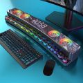 SOAIY SH39 loa enceint bleutoth clock USB AUX TF PC computer sound bar game soundbar wireless RGB gaming speaker.