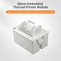 Mini 58mm Embedded Thermal Printer Module POS Receipt Ticket Barcode Printer Support ESC/POS Print Command with USB/RS232/TTL Interface.