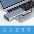Trumsoon USB C Hub RJ45 Ethernet 4K HDMI-Compatible VGA Type C PD USB 3.0 2.0 SD TF Dock for MacBook iPad Samsung S20 Dex TV. 
