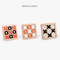 Parent-Child Interaction Wooden Board Game XO Tic Tac Toe Chess Funny Developing Intelligent Educational Toy Puzzles. 