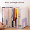 【Exclusive】 Plastic Desk File Sorter Holder Easy to Clean Book Paper Storage Dividers for Home Office & Classroom. 