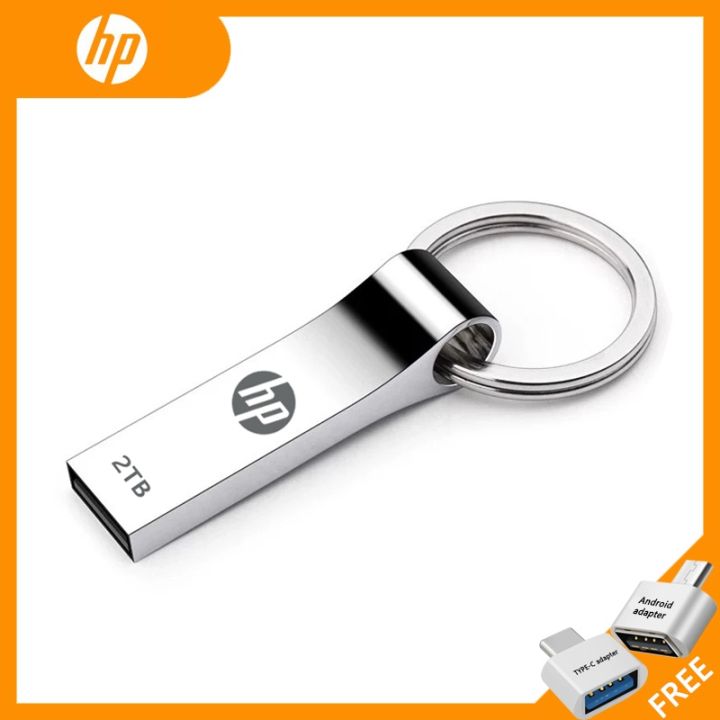 【100%Original+FREE Shipping+Ready Stock+COD】HP Minimalist Metal 2.0 Flash Stick 128G USB Flash 8GB GB Key USB Flash Drive Metal Pen Drive 16GB 32 64GB