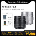 7artisans 55mm F1.4 MF Large Aperture Portrait Prime Lens For Sony E A6600 Canon EOS-M M50 FujiX X-A1 X-T1 Micro 4/3 E-PL1 E-M10. 
