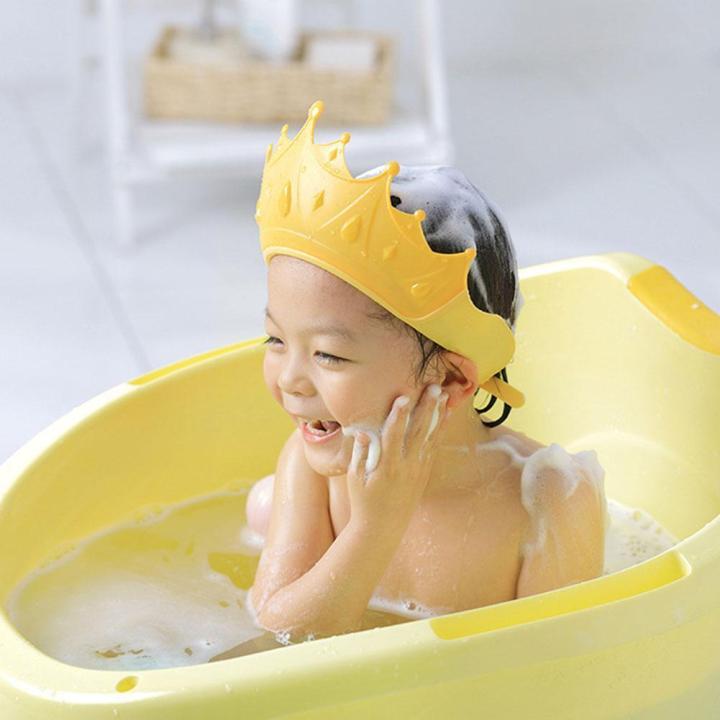 Crown%20Adjustable%20Baby%20Shower%20Bath%20Wash%20Hair%20Cute%20Protect%20Children%20Hat%20Waterproof%20Prevent%20Water%20Into%20Ear%20For%20Kids%20Color%20V7w9%20-%20Image%202