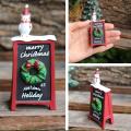 ChristMiniatures Figurines Decoration Resin Mini Santa  Village Figures LED ChristFairy Gardens Accessories. 