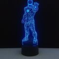 【Hey my home】LED Superhero 3D Table Lamp Optical Illusion Smart Light Desk Lamps With USB Power Cable Remote Control Iron Man. 