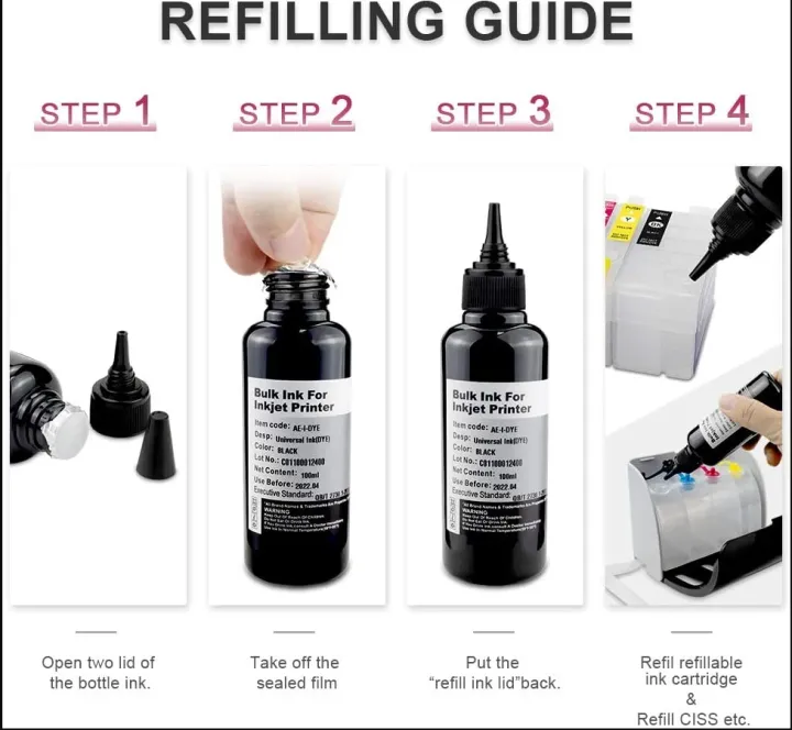 5x100ml%20Universal%20Dye%20Ink%20Refill%20for%20HP%20Canon%20Epson%20Brother%20Dell%20Deskjet%20Inkjet%20Printer,%20BK%20C%20M%20Y%20Bottle%20Tank%20Cartridge%20CISS%20Ink%20Luhuai%20CVC%20-%20Image%205
