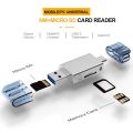 USB-C Type C /USB 2.0 to NM Nano Memory Card TF Micro-SD Card for Cell Phone & Laptop. 