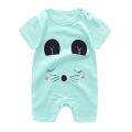 (NEW)Newborn Infant Baby Boy irl Cartoon Printing Short Sleeve Romper Bodysuit. 