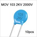 10Pcs- MOV 103 2KV 2000V Metal Oxide Varistor 10000pF 10nF ZOV Metal Oxide Veristor 2KV 2 Pin Leads. 