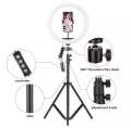 12-Inch LED Ring Light with Adjustable Tripod Stand & Phone Holder for Makeup, Photography, Video Recording, and Live Streaming.