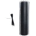 Reusable Plastic Chicken Wire Fence Mesh(Black). 