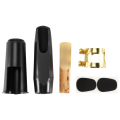 Alto Sax Mouthpiece Plastic with Cap Metal Buckle Reed Mouthpiece.