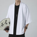 Elegantstunning Japanese Kimono Men Cardigan Traditional Summer Plus Size Sunscreen Shirt Casual Streetwear For Couple. 