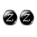 【DATA FROG Global MALL】（NEW）N-Z Initial Silver Color Men Cufflinks High Quality Cuff Buttons Wedding Male Business Shirts. 