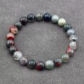 【Fast and Reliable Shipping】 Natural Stone Bracelet Man Natural Flower Green Gemstone Beads Jewelry for Women Bohemia Style Elastic Bangle Wholesale.