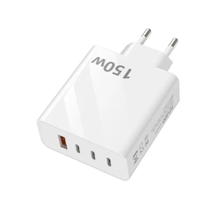 150W USB C Charger 4-Port Powerful 150W GaN Charger Block QC5.0 USB C Charging Hub For High-speed Charging Safety Fast Charger