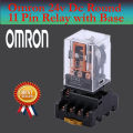 Omron DC 24V 10A Coil Round 11 Pin MK3P-I Power Electromagnetic Relay With Base. 