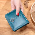 Wax Leather Women's Small Wallet European And American Retro Coin Purse Short Thin Wallet Oil. 