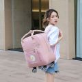 New Style Can Back Trolley Travel Bag Female Hand-Held Luggage Bag Cute Large Capacity Student Draw-Bag Waterproof Boarding Bag. 