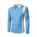 Men's Shirts Color Matching Fashion With Lapel Long Sleeve Shirt Two-color Splicing Shirts For Men Camisa Masculina Ropa Hombre. 