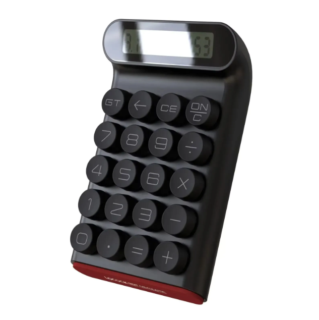 Retro Desktop Calculator Mechanical Buttons with 10 Digit LCD Display ...