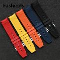 Fashions Luxury 21mm High Grade FKM Strap for Tissot 1853 Sea Star Diving T120 Men Curved End Fluoro Rubber Watch Band Bracelet Accessories.
