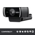 Logitech C922 Pro Stream Webcam, HD 1080p/30fps or HD 720p/60fps Hyperfast Streaming, Stereo Audio, HD light correction, Autofocus, For YouTube, Twitch, XSplit, PC/Mac/Laptop/Macbook/Tablet - Black. 