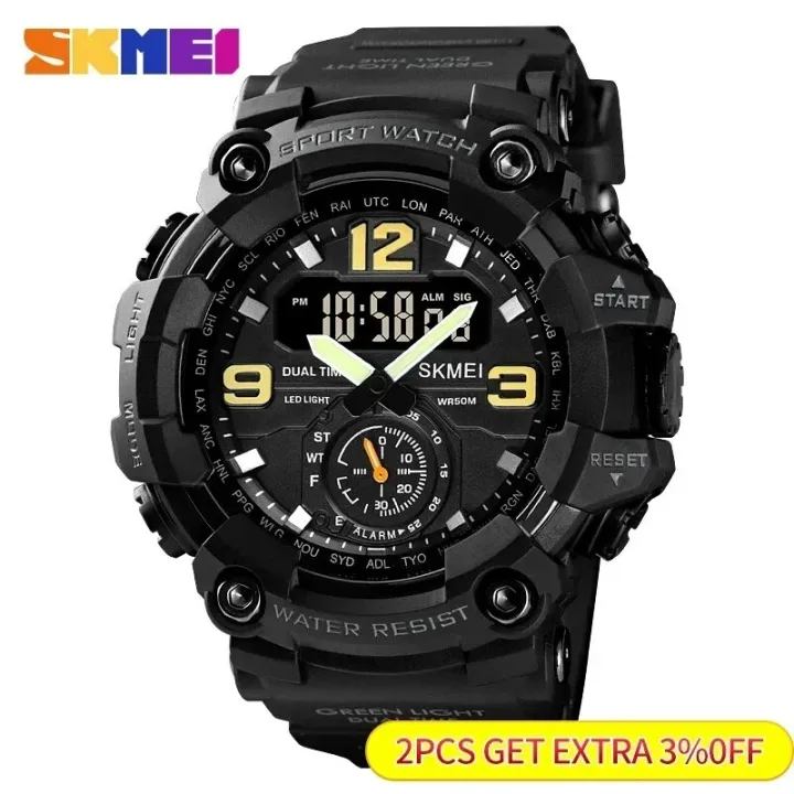 SKMEI%201637%20Dual%20Movement%203%20Time%20Sport%20Wristwatch%20Mens%20Waterproof%20Electronic%20Watches%20montre%20homme%20Shockproof%20Digital%20Men%20Watch%20-%20Image%202