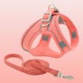 Pet Chest Harness And Leash Set Breathable And Reflective Safety ng At Night Chest S For s s Vest Style Harness. 
