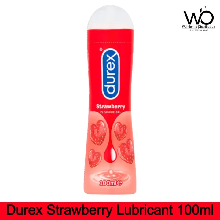 Durex Lube Strawberry Flavoured Lubricant Gel for Men & Women 100ml/ 50ml (Made In Thailand/India)