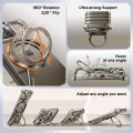 Metal Magnetic Case for iPhone 15 Pro Max 14 13 Z Shape Frameless Design 360° Rotation Kickstand. 
