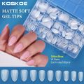KOSKOE 300pcs Matte Soft Gel Tips Press on False Nails Nails Full Cover Short Almond Oval Coffin Square For Nail Extension. 