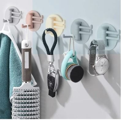 Multifunctional%20bathroom%20wall%20shelf%20free%20punching%20seamless%20trace%20rack%20rotating%20hook%20strong%203%20branch%20rotating%20sticky%20hook%20-%20Image%202