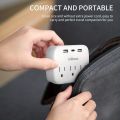 Multi Plug Outlet Extender with USB, Electrical Wall Outlet Splitter with 3 USB Ports and 3 Outlet, For Office, Home...etc.. 