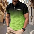 Summer new logo Men's Polo shirt High quality Polo collar short sleeve casual breathable business fashion European size.
