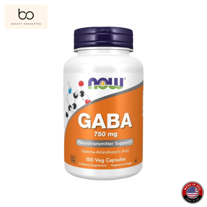 NOW GABA 750 mg – 100 Veg Capsules | Daraz.com.bd