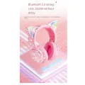 Cartoon Gaming Anime Headphones LED Stereo Music Headphones with Microphone Control -B. 