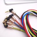 1M 3.5mm Jack Audio Cable Adapter Male To Male 90 Degree Right Angle Flat Aux Audio Adapter. 