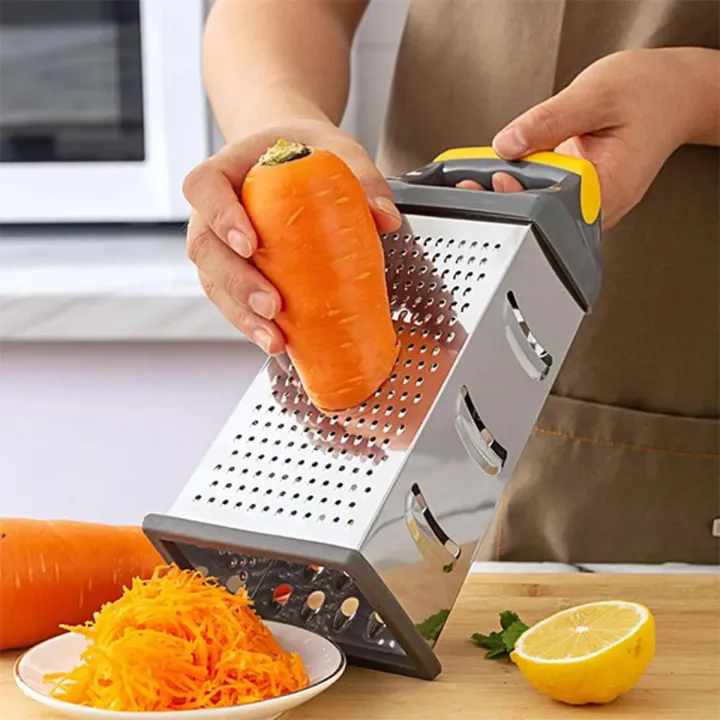 Stainless%20Steel%204%20Sided%20Blades%20Household%20Box%20Grater%20Container%20Multipurpose%20Vegetables%20Cutter%20Kitchen%20Tools%20Manual%20Cheese%20Slicer%20-%20Image%202
