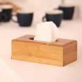 Bamboo Tissue Box with Multifunction Pumping Paper Mapkin Tray for Creative Napkin Paper, Toilet Paper, Kitchen Storage. 