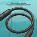 (New) wiresto F1 wireless Bluetooth in-ear headphones with flashlight neck hanging magnetic headphone earbuds support TF card neckband soft silicone IPX5 waterproof ultra-long life sport earphone. 