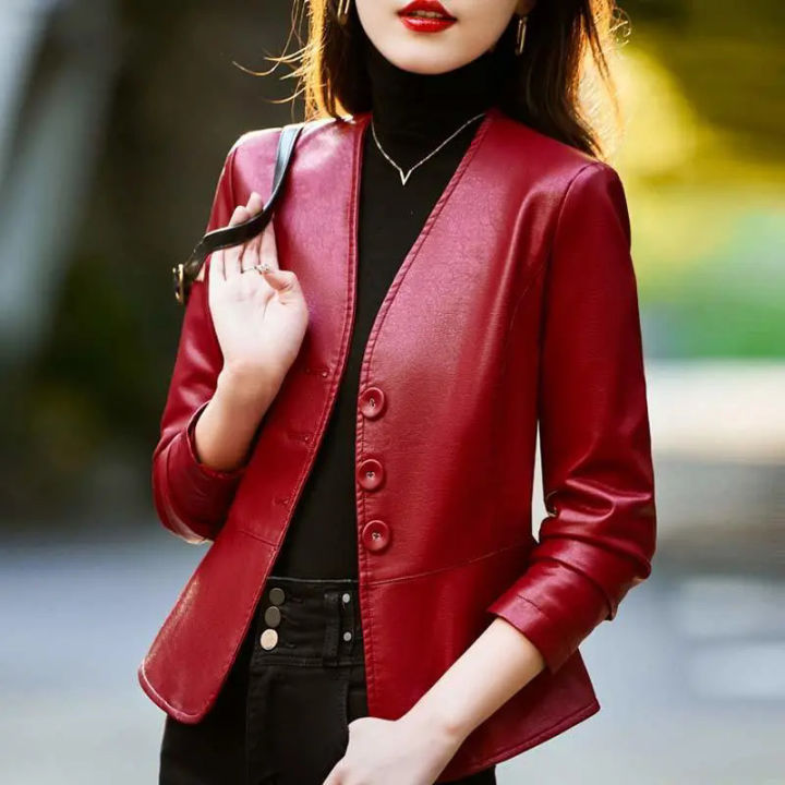 Women%20Leather%20Jacket%202024%20New%20Spring%20Autumn%20Small%20Stature%20High-end%20Design%20Waist%20Closing%20Temperament%20Short%20V-neck%20Leather%20Jacket%20-%20Image%207
