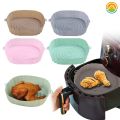 (New) air fryer ilicone bakes/udable Airfryer oven baking tray/pizza fried chicken Ilica gel pan pad.