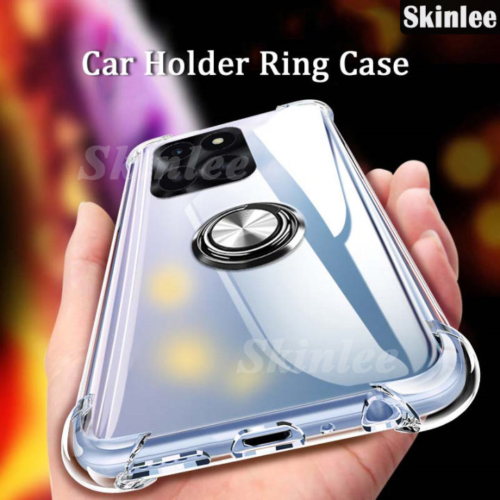 Phone case For Honor X8B Back cover Ring Holder Ultra Thin Transparent Car Navigation Soft Silicone Clear cover For Honor X8B Phone casing