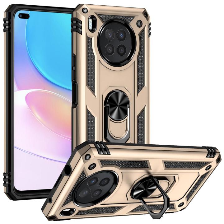 lthmy for Huawei Nova 8i Dual Layer Tough Rugged Ring Holder Stand Armor Shockproof Drop Protection Case cover